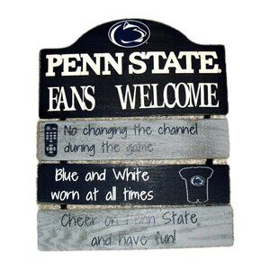 Penn State Nittany Lions Fans Welcome Home Man Cave Wood Sign New Ncaa Foco